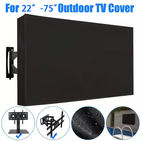 Outdoor TV Cover 22'' To 70'' Inch Weatherproof and Waterproof TV Screen for Outside TV Enclosure Mo