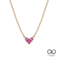 [C & C] Mini Love Heart Pink Necklace (926 Silver Anti-Allergic) _ N-CC-Y017