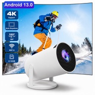 HY300 1080P Anroid 13.0 Portable Projector Built-in APPS Wifi 6 and Bluetooth 5.2 Movie Projector fo