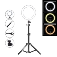 26cm LED Ring Light with 2.1M Tripod Stand Youtuber FB Live Mobile Phone Shooting Lightning Tiktok L