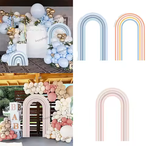 18/36/66.9inch Rainbow Arch Foam Board 170cm Boho Khaki Blue KT Board Backdrop Birthday Party Baby S