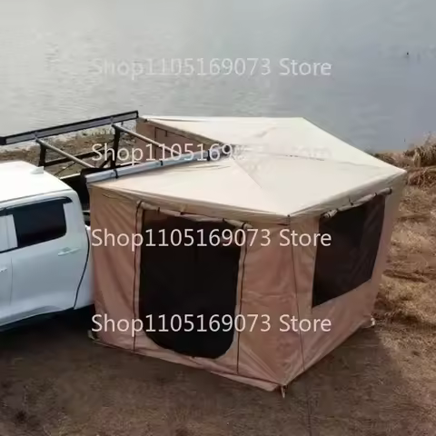 Custom Outdoor Camping Freestanding Awning 4x4 Car Roof Side Awning 270 Degree Foxwing Awning