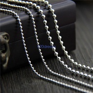 2.0mm and 2.5mm Real 925 Sterling Silver Bead Ball Chain Necklace 16 to 28 inch Various Thicknesses