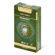 Okamoto Harmony Vibra Ribbed 12's Pack Latex Condom (Defective Packaging)