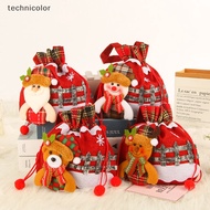 【TESG】 Christmas Gift Bag Apple Bag Santa Claus Snowman Elk Bear Christmas Gift Candy Bag New Year Merry Christmas Gift Packaging Bag Hot