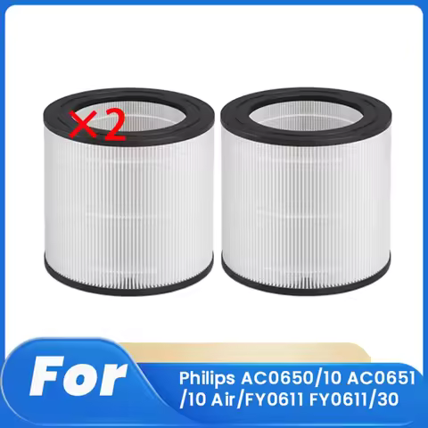 A66T 2 Pcs Cleaner Filter for Philips AC0650/10 AC0651/10 Air/FY0611 FY0611/30 Air Purifier Replacem