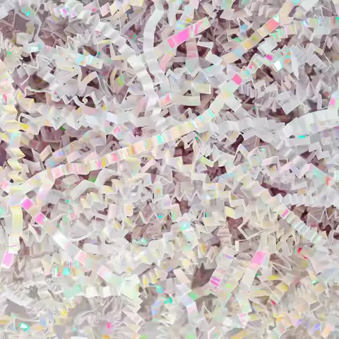 100-500grams Crinkle Cut Paper Shred Filler for Gift Wrapping Basket Filling, Birthday Christmas Tha