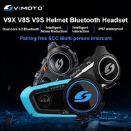 Vimoto V8S/V9S/V9X Motorcycle Helmet Headset Easy Rider Bluetooth 5.0 Intercom IP67 Noise Reduction 