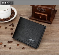 JEEP SPIRIT 1941 ESTD Mens leather wallet Slim double credit card holder Slim double clutch wallet