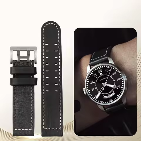20 22 For Hamilton Khaki aviation Watch H77616533 H70615733 Watch Strap Genuine Leather jazz field M