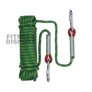 10m/20m/30m Climbing Rope 12mm / 2 Hooks Tali Panjat Pokok Outdoor Safety Survival Equipment Lanyard