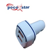 Pocostar BLC002 Car Charger Dual USB Type-C/Micro USB/Lightning - Fast Charging