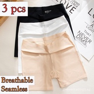 3PCS Shorts For Woman Plus Size Safety Shorts Breathable Women'S Safety Pants Ice Silk Seamless Safe
