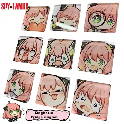 New SPY×FAMILY Anya Forger Creative Cartoon Acrylic Fridge Magnet Creative Kawaii Girl Heart Magneti