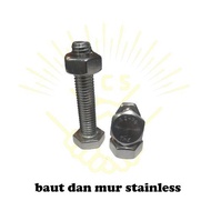 Baut Mur Stainless M16 x 140 sus 304 ss 304 THE A2-70