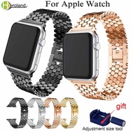 Luxury Steel link Bracelet Strap For Apple Watch Band 44mm 40mm 42mm 38mm For iwatch series 6 SE 5 4 3 2 1 Metal wrist Watchband