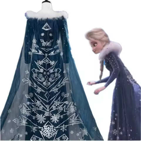 Frozen Episode: Princess Elsa's Full Set of Snow Treasure's Ice and Snow Adventure Costume Carnival 