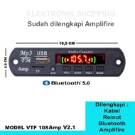 Modul Mp3 Bluetooth 12v Amplifier Tinggal Sambung Speaker