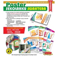 POSTER SEKOLAHKU SEJAHTERA (Poster Huruf) 9pcs/Set