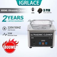 IGRLACE 800ML Ultrasonic Cleaner Ultrasonic Cleaning Machine Ultrasonic Jewelry Cleaner Ultrasonic G