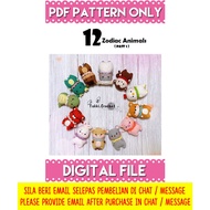 Crochet Pattern - 12 Zodiac Animals Part 1 & Part 2 Amigurumi Pattern PDF