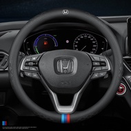 สินค้าใหม่ปลอกพวงมาลัยรถยนต์สำหรับ Honda Accord City Civic Brio CRV BRV URV HRV Jazz Odyssey Vezel Stream CRZ Jade Mobilio 2022หนังดูดซับเหงื่ออุปกรณ์เสริม