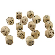 Wooden Cubes Crafts, D6 D10 Dice, 16mm Wood Square Blocks for Puzzle Making, Crafts and Classroom, S