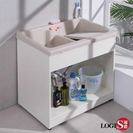 [特價]LOGIS雙槽無門櫃體洗衣槽 86*58CM(洗手台)A1002