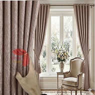 Glossy Blackout Curtains PremiumPOLOS 6 Waves 12 Mocha ColorRing