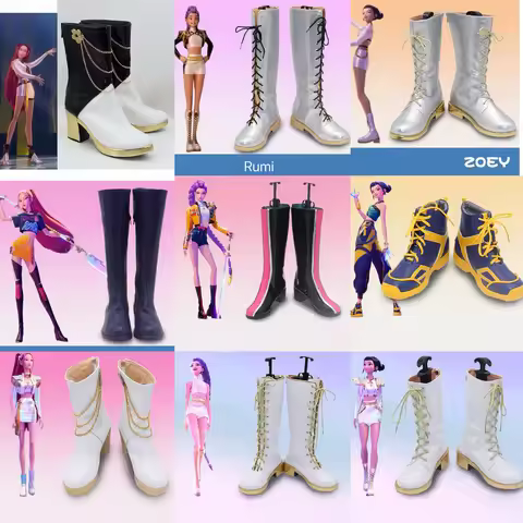 Adult Children Kpop Mira Rumi Zoey Cosplay Shoes Boots for Halloween Carnival Party Christmas
