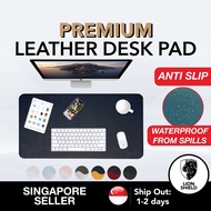 [SG] Desk Pad, PU Leather Desk Mat deskpad deskmat Mousepad (Anti-Slip+Waterproof) - Double-sided