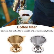 WINDYCAT Coffee Filter Stainless Steel Pour Over Coffee Dripper Reusable Paperless Coffee Cone Filter for Home