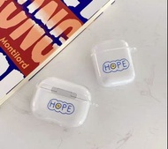 包平郵 air pods 1/2 AirPods Pro case 透明保護殻 hope