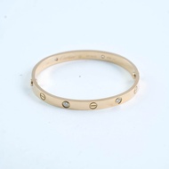 Full Set Gift [99 New] Cartier/Cartier Women's Rose Gold Four Diamond Wide Version No. 16 Bracelet