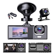 1080P FHD 360 Degree Dashcam for Cars with 24 Hour Recording Front Interior Back