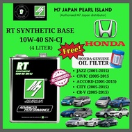 HONDA M7 JAPAN RT SYNTHETIC BASE 10W-40 SN-CJ (Engine oil, Minyak Enjin, Minyak Hitam)