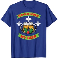 Men's cotton T-shirt Ho-Ho-Hold My Beer - Funny Christmas Design! T-Shirt 4XL , 5XL , 6XL