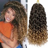 10/14/18/22 Inch Curly Crochet Hair Go Go Curl Crochet Hair For Women Deep Wave Braiding Hair, Synth
