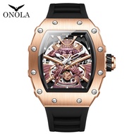 ONOLA 3865 2024 new mens watch Hollow High Quality Two-way Automatic Mechanical Watch Mens Fashion w