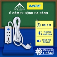 (GENUINE) MPE - AM3S MULTI-FUNCTIONAL MOBILE SOCKET 3M LONG WITH FIRE-PROOF SAFETY SWITCH CONVENIENT
