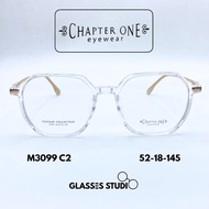 Chapter One M3099 Eyeglass Frames (Cream Clear Olive Purple) 52-18-145