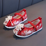 Children Shoes Girls Hanfu Shoes Cloth Shoes Ethnic Embroidered Shoes Dance Shoes Cheongsam Shoes