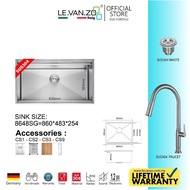 LEVANZO WORKSTATION SERIES KITCHEN SINK 8648SG - 860*483*250