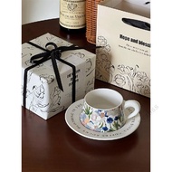 可 Birthday Gifts Girl Things Garden Designer Iris Ceramic Cup Saucer Coffee Afternoon Tea