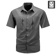 Kemeja Tactical Biru / Kemeja Tactical Pria / Kemeja Pria / Kemeja Pria Lengan Pendek / Kemeja Tacti
