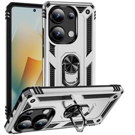 全城熱賣 - 適用於 小米 紅米 Note 13 Pro 4G 軍士盔甲防摔手機保護殼 帶支架（銀色）