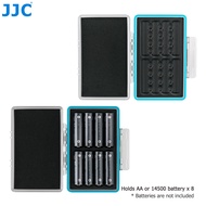 JJC Luxury 8 Slots AA Battery Holder Case Waterproof 14500 Battery Box with Sponge Cushion/ Silicone