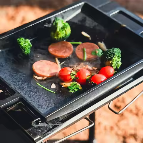 Outdoor Camping Baking Tray Barbecue Grill Tray GS450 Stove Accessories IGT1 Unit Cast Iron Barbecue