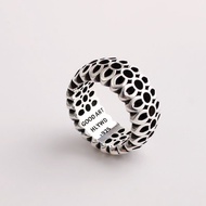 Abacus S925 Sterling Silver Thai Silver Ring Retro Style Time to Run Transport Lucky Ring Ring