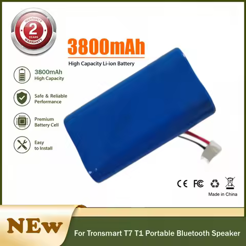 3800mAh Battery For Tronsmart T7 T1 Portable Bluetooth Speaker